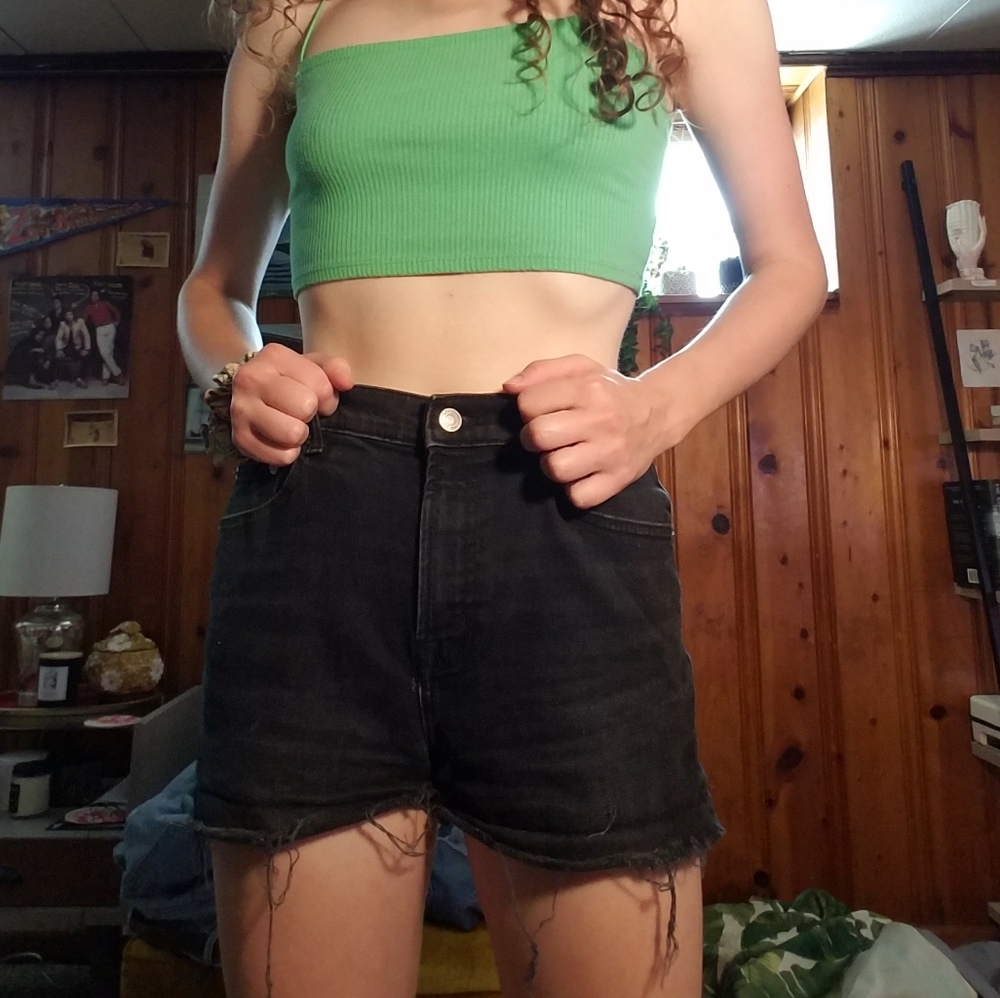 Black Cutoff 3" Jean Shorts from Gap